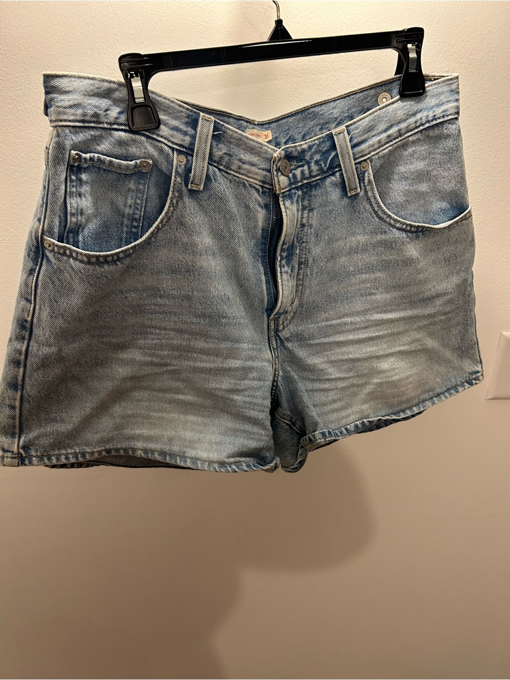Cinch Light Blue Denim Jean Shorts